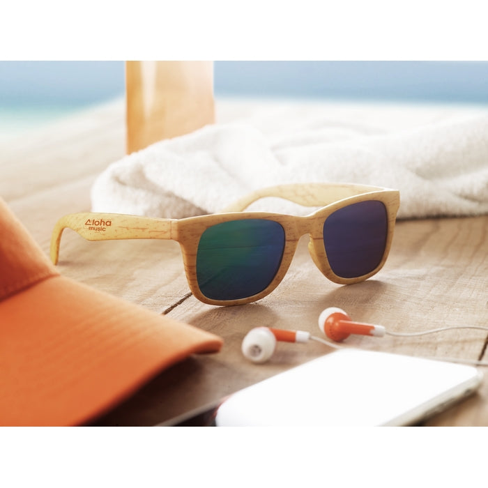 Laser engraved wooden sunglasses