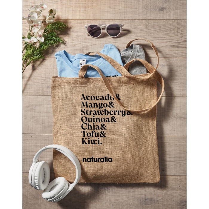 ZOLANG Jute Shopping Bag With Long Handles