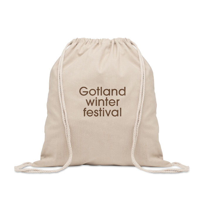 CABETRI Drawstring Bag In Recycled Cotton 140gsm