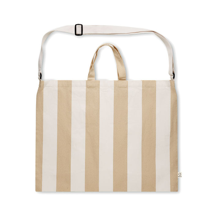 LAGUNA Extra Large Recycled Cotton Striped Beach Tote Bag In 280gsm