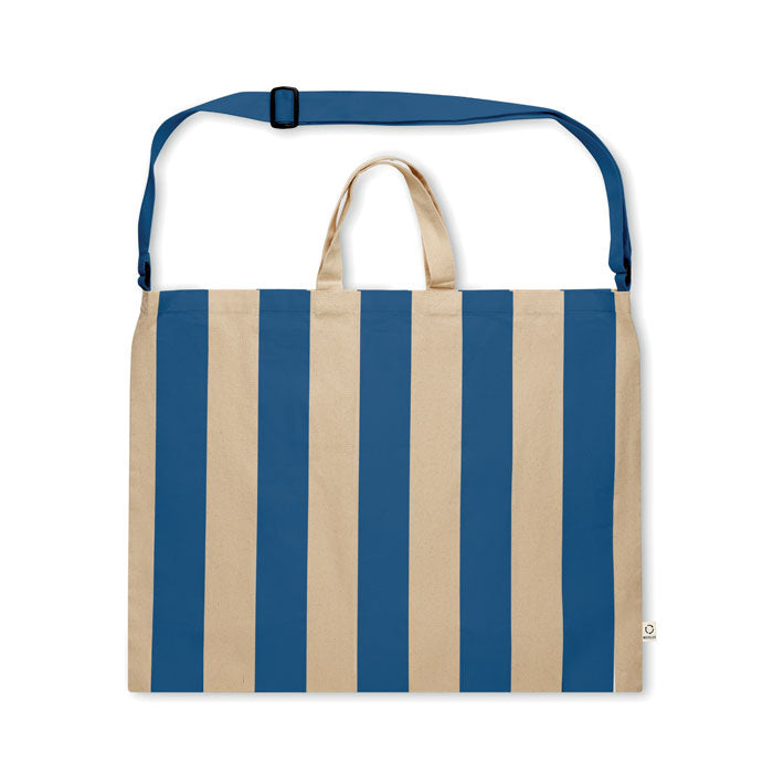 LAGUNA Extra Large Recycled Cotton Striped Beach Tote Bag In 280gsm