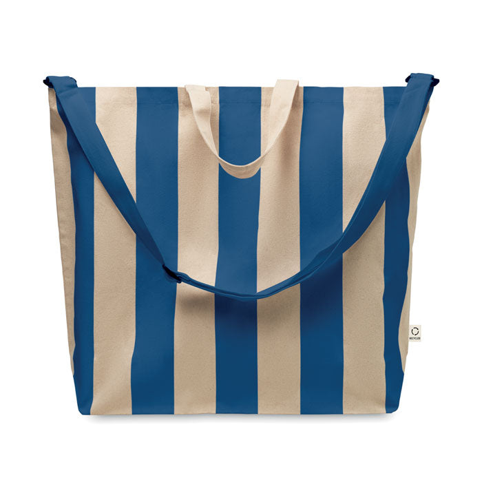 LAGUNA Extra Large Recycled Cotton Striped Beach Tote Bag In 280gsm