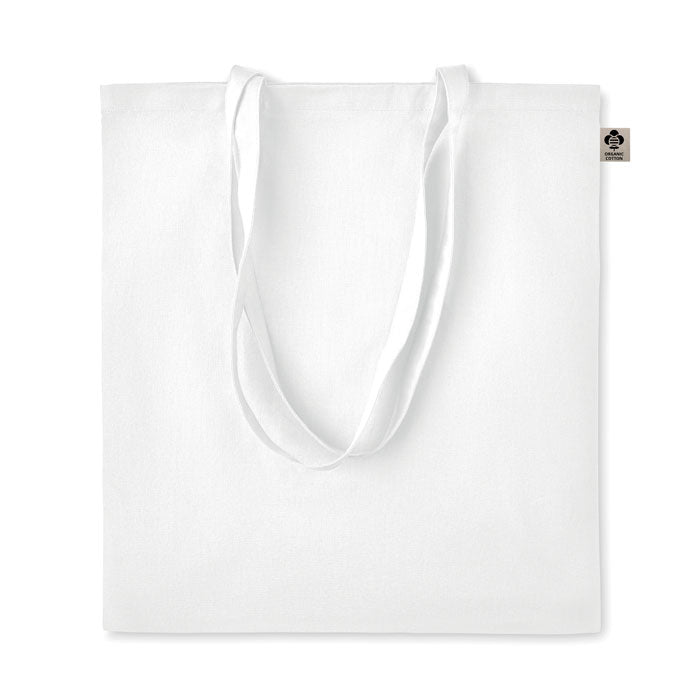 ZIMDE COLOUR Organic Cotton Shopping Tote Bag With Long Handles