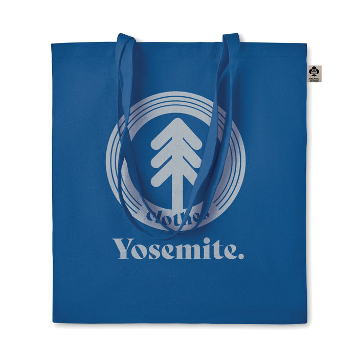 ZIMDE COLOUR Organic Cotton Shopping Tote Bag With Long Handles