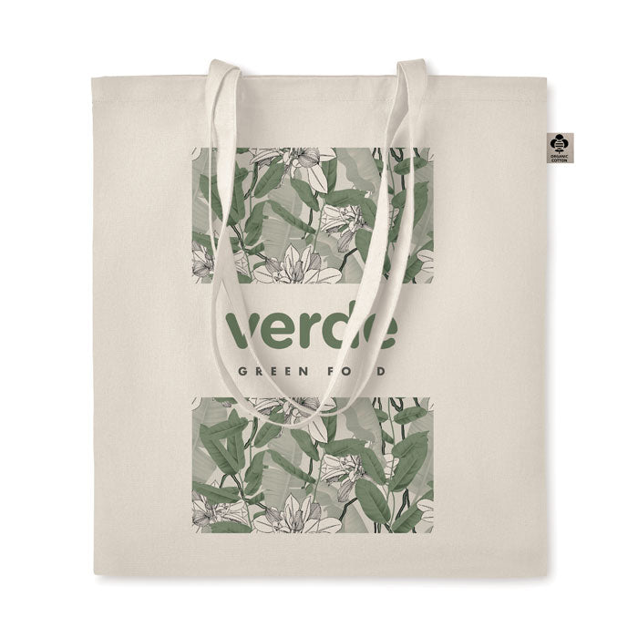 ZIMDE Organic Cotton Shopping Tote Bag With Long Handles