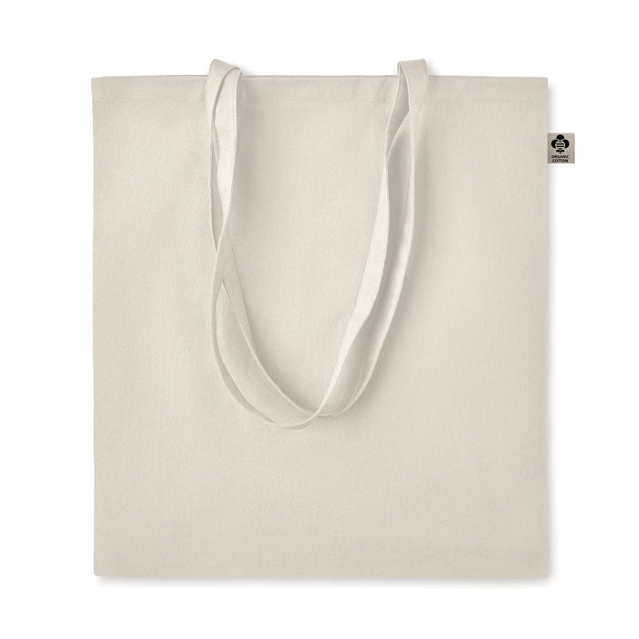 ZIMDE Organic Cotton Shopping Tote Bag With Long Handles