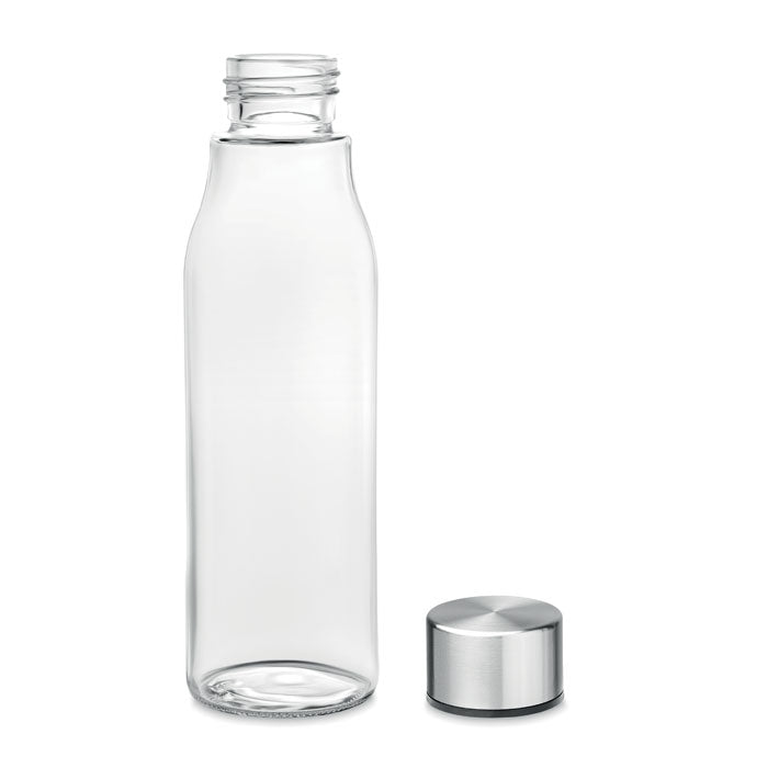 VENICE Glass Drinking Bottle With Stainless Steel Lid