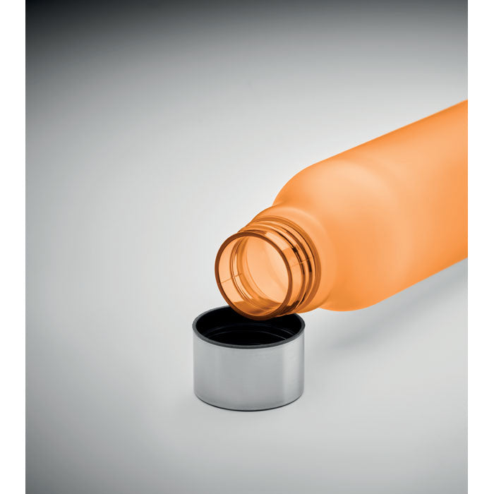 GLACIER RPET Drinking Bottle With Rubberised Finish (frosted transparent)