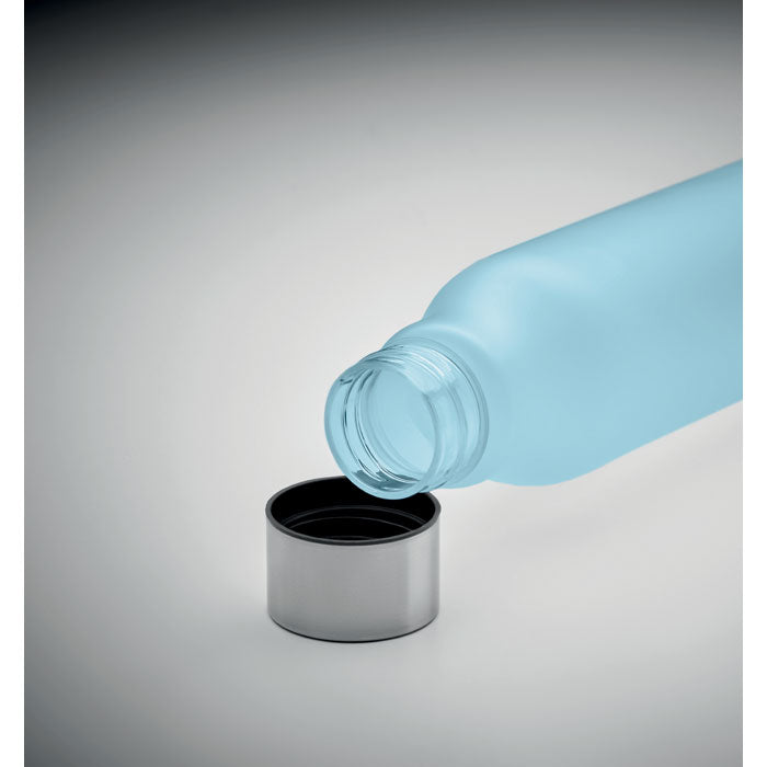 GLACIER RPET Drinking Bottle With Rubberised Finish (frosted transparent)