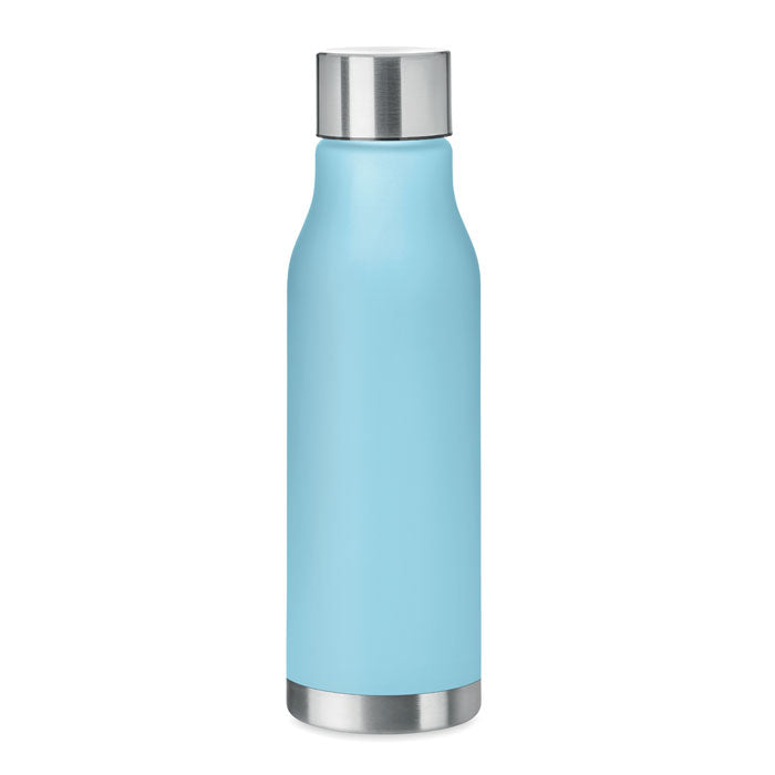 GLACIER RPET Drinking Bottle With Rubberised Finish (frosted transparent)