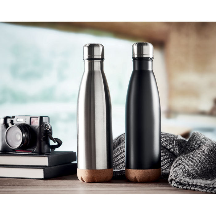 ASPEN CORK Double Wall Stainless Steel Vacuum Bottle With Cork Base