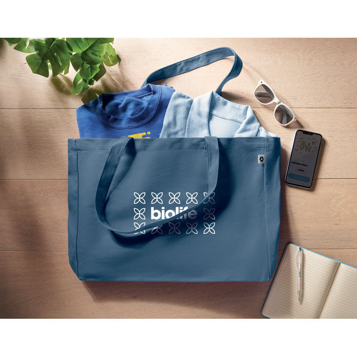 RESPECT COLOURED Recycled Canvas Shopping / Beach Tote Bag 280gsm