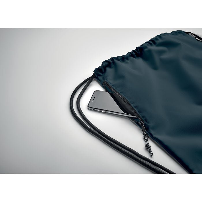 NIGHT Large Drawstring Bag With Side Zippered Outer Pocket