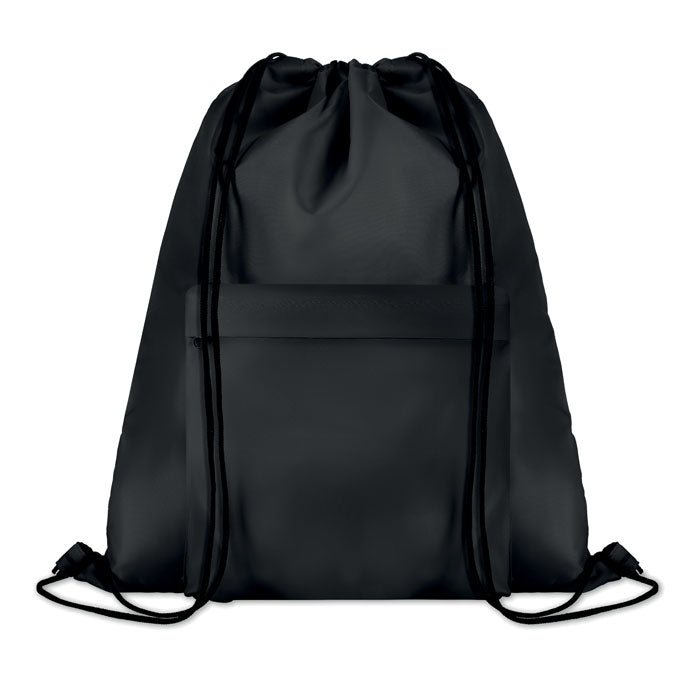 POCKET SHOOP Large Drawstring Bag With Zippered Front Pocket
