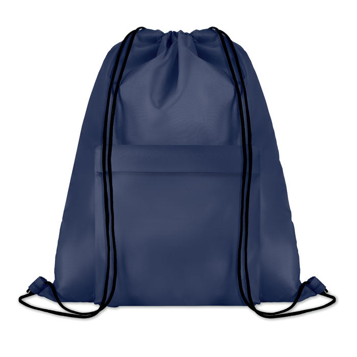 POCKET SHOOP Large Drawstring Bag With Zippered Front Pocket