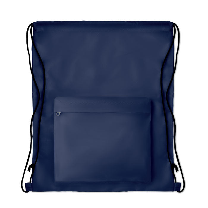 POCKET SHOOP Large Drawstring Bag With Zippered Front Pocket
